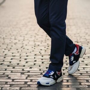 NIB Men's Polo Ralph Lauren Jogger Suede & Mesh Sneakers Size 10D